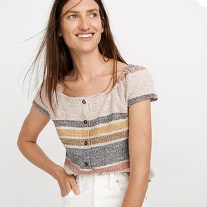 Madewell | Texture & Thread Button-Front Top in Stripe